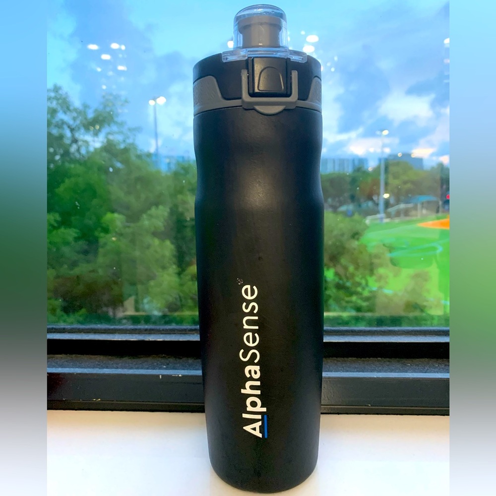 Black Insulated Sports Water Bottle